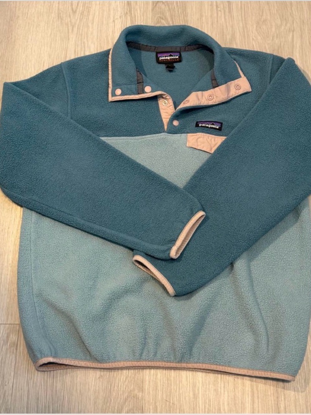 Patagonia Synchilla Blue Navy Snap-T Fleece Pullover Women S Small